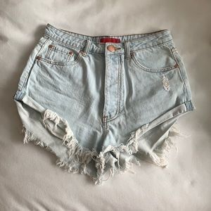 High waist Jean short